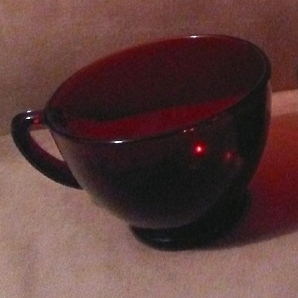 Royal Ruby Red Vintage Glass Punch Tea Cup Anchor Hocking Coffee Teacup Cafecore - Picture 9 of 9